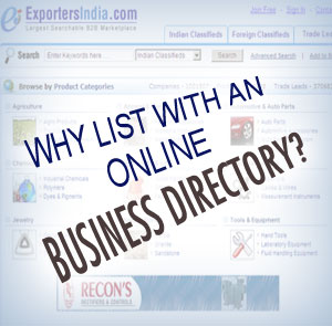 List with an online business directory.
