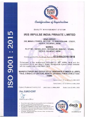 IRIS ISO Certificate