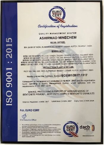 Ashirwad ISO Certificate