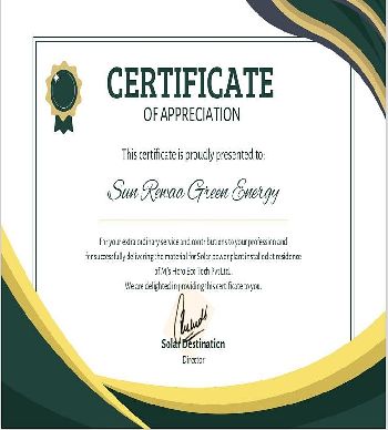 Certificate of Appreciation