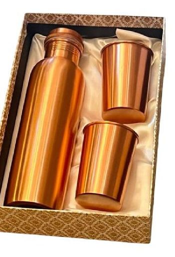 Copper Bottle With Glass<br>BS-21