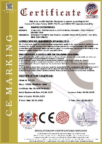 CE Marking Certificate