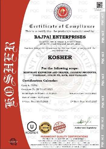 KOSHER Certificate