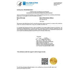 FDA Certificate