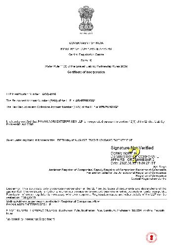 LLP Incorporation Certificate