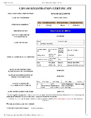 Udyam Certificate