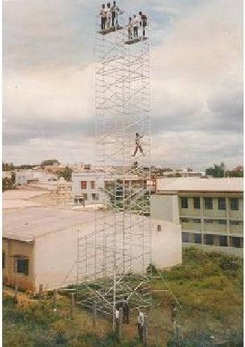 Aluminium Access Tower for overhead transmission line maintenance - CPRI, Hyderabad