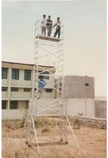 Highbase clearance tower for working over conveyors – Wheel & Axle plant, Yelahanka