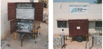 Access tower storage cum transport box moved through prime mover - IFGT, Coimbatore