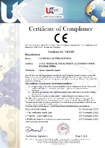 Certificate of Compilance