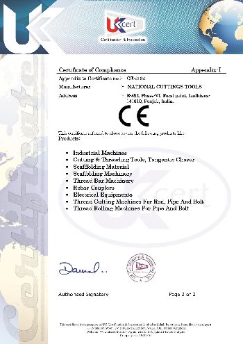 Certificate of Compilance 2
