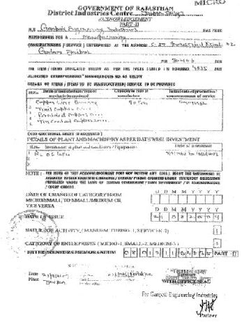 Certificate Of Registration SSI
