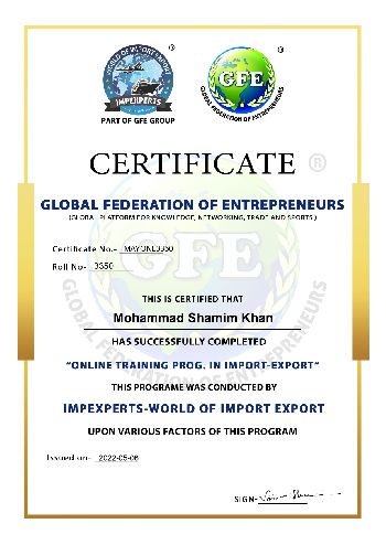 Trading Certificate