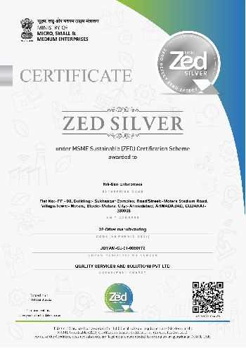 ZED SILVER Certificate