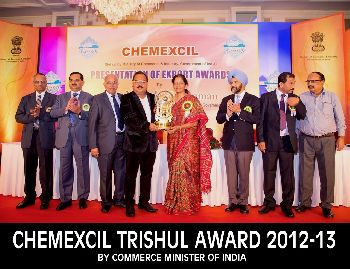 Export Excellence Award, 2012-13 Chemexcil, Govt. Of India