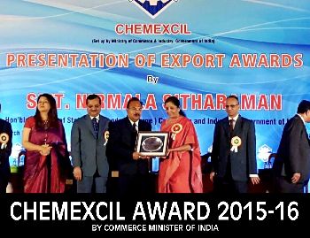 Export Excellence Award, 2015-16 Chemexcil, Govt Of India