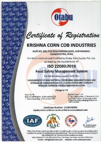 KCI ISO 22000-2018 Certificate