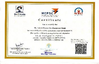 MEPSC Certificate