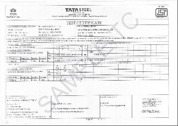 Tata Steel Test Certificate 01