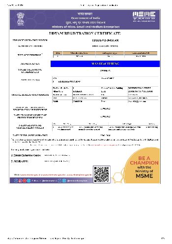 Udyam Registration Certificate