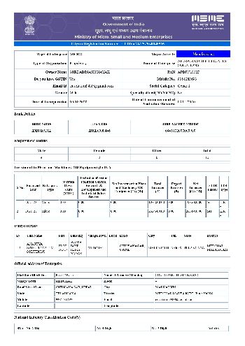 Udyam Registration Certificate Page 2