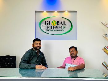 Directors Abhimanyu Indore and Promoter Dnyanesh Thorat - Globalfresh Farmer Producer Company Limited