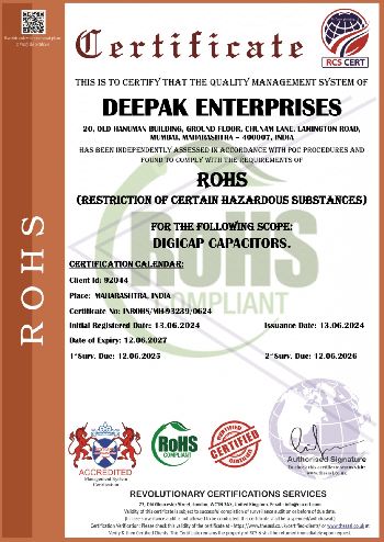 ROHS Certificate