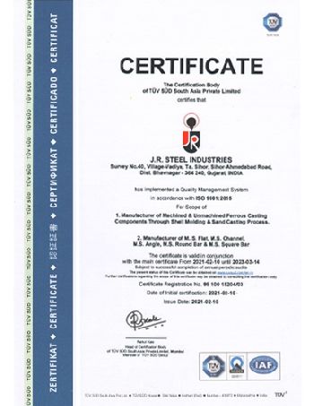 J.R.Steel ISO 9001:2015