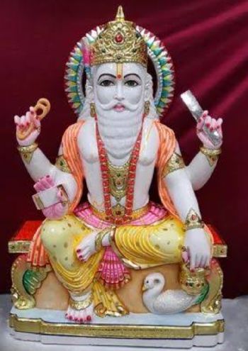 Marble statue Vishwakarma