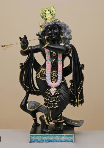 Black marble Krishna