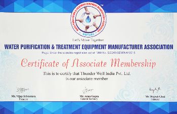 Certified of Associate Membership By Water Purification & Treatment Equipment Manufacturer Association