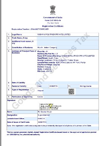 Certificate of Registration