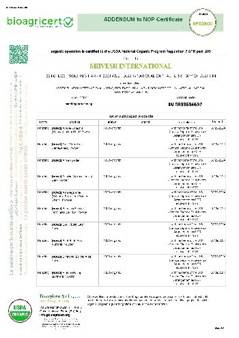 Bioagricert Certificate