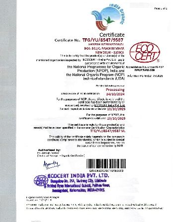 Indian Organic Certificate