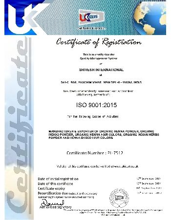 ISO Certificate