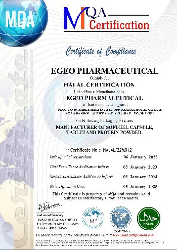 HALAL EGEO PHARMACEUTICAL AHMEDABAD