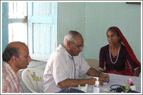 Medical camp at the mine