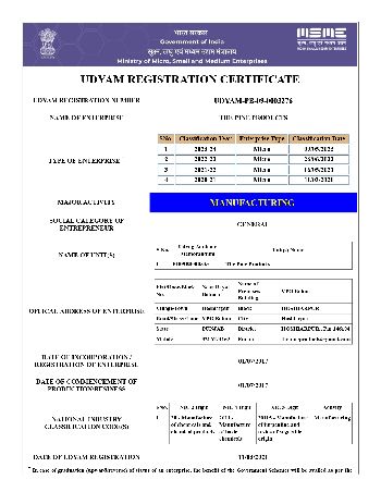 Udyam Registration Certificate