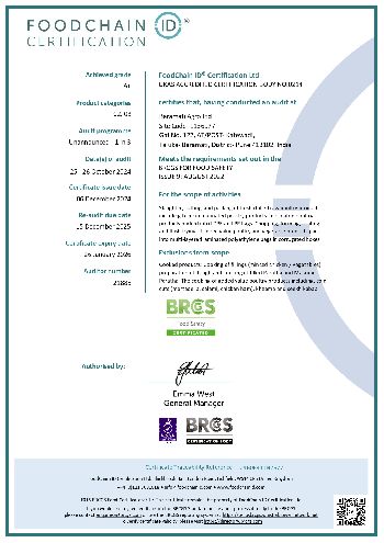 FOOD CHAIN CERTIFICATION