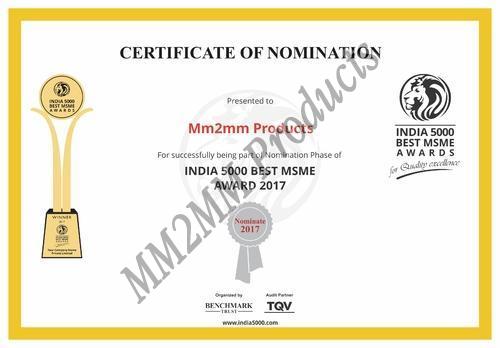India 5000 Best MSME Certificate
