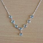 Blue Topaz Gemstone  Necklace