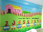 educational wall painting for primary school
