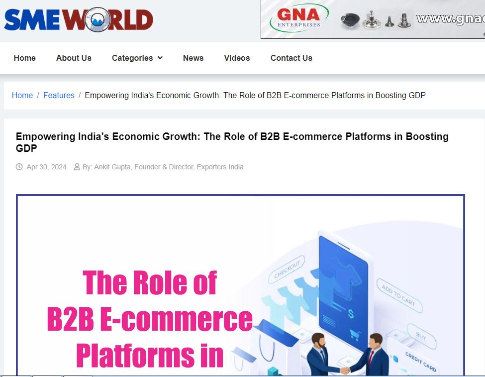 Empowering India's Economic Growth: The Role of B2B E-commerce Platforms in Boosting GDP