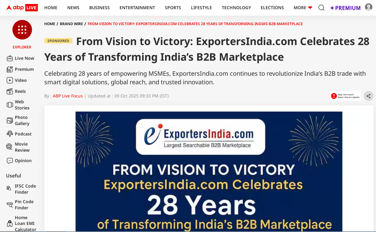 From Vision to Victory: ExportersIndia.com Celebrates 28 Years of Transforming India’s B2B Marketplace