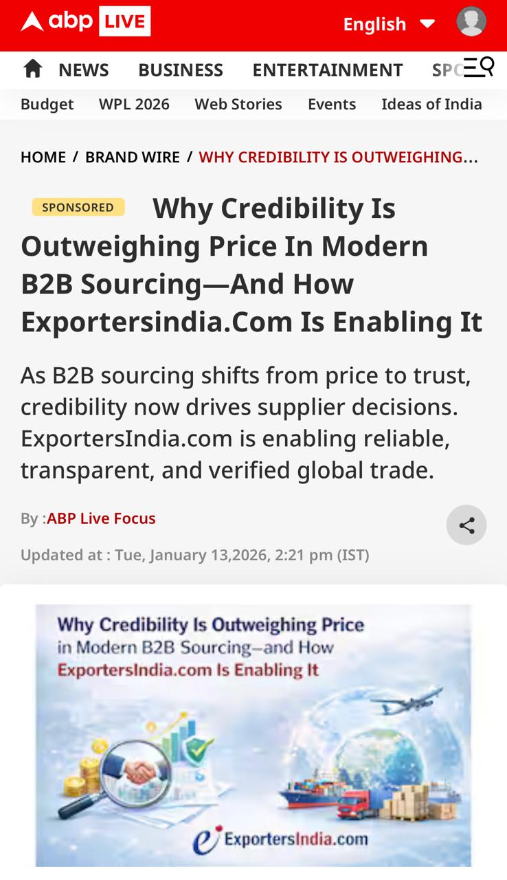 Why Credibility Is Outweighing Price In Modern B2B Sourcing—And How Exportersindia.Com Is Enabling It