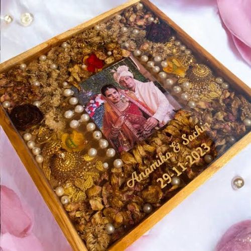 Resin Wedding Varmala Preservation Photo Frame