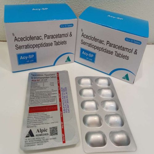 Aceclofenac, Paracetamol & Serratiopeptidase Tablets