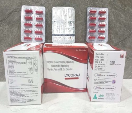 Lycopene, Cyanocobalamin, Chromium, Niacinamide, Magnesium, Vitamins, Folic Acid & Zinc Capsules