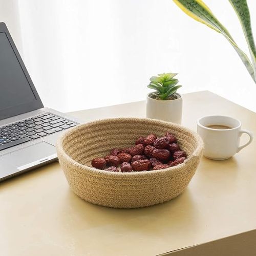 Light Yellow Jute Bowl