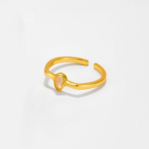 18K Gold Plated White Gold Plated 925 Sterling Silver Open Rings